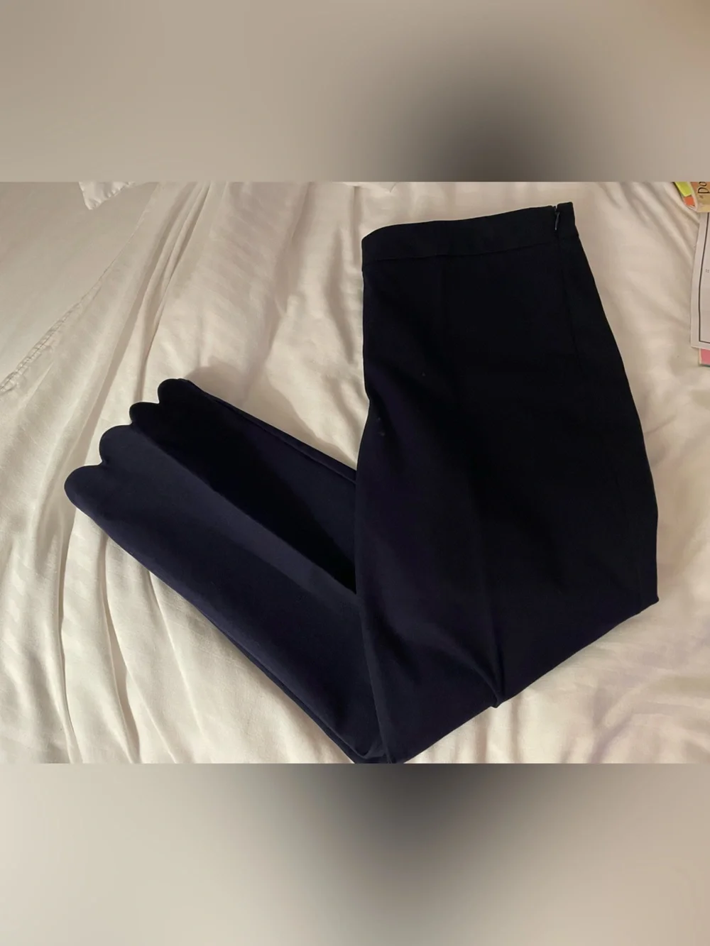 Talbots Women’s Navy Chatham Crop w/ Scalloping Size 8
